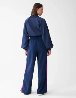 Satijnen Overslag Blouse Donkerblauw