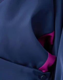 Satijnen Overslag Blouse Donkerblauw