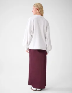 Satijnen Rok Donkerrood By Lonneke