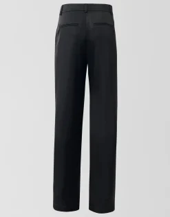 Satijnen Wide Leg Broek Zwart