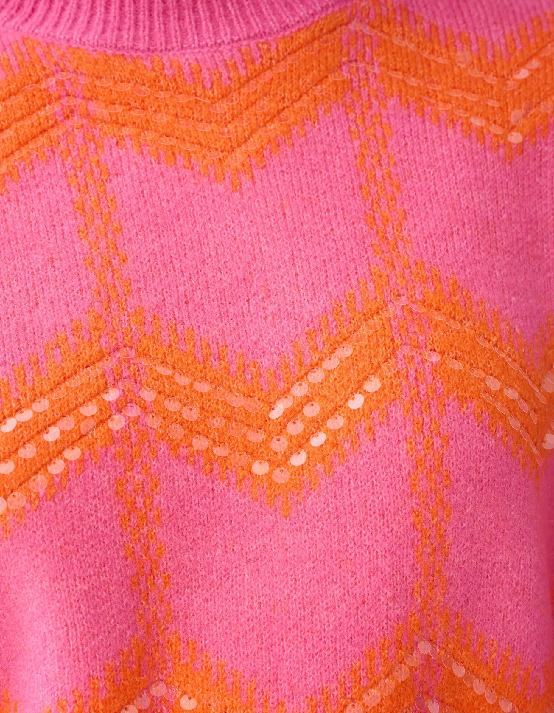Sequin Dames Trui Roze By Furmey