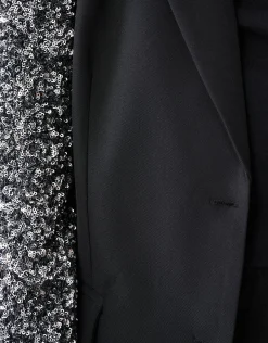 Sequin Mix Blazer Zwart