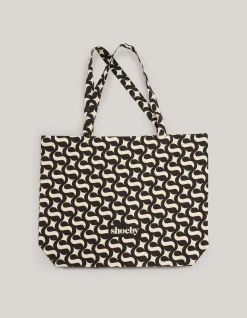 Shoeby Logo Shopper Zwart Groot