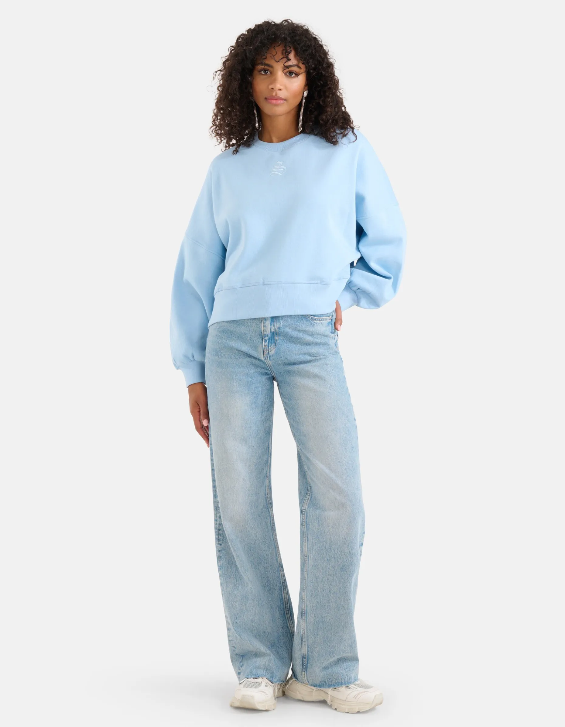 Shoeby Logo Sweater Lichtblauw