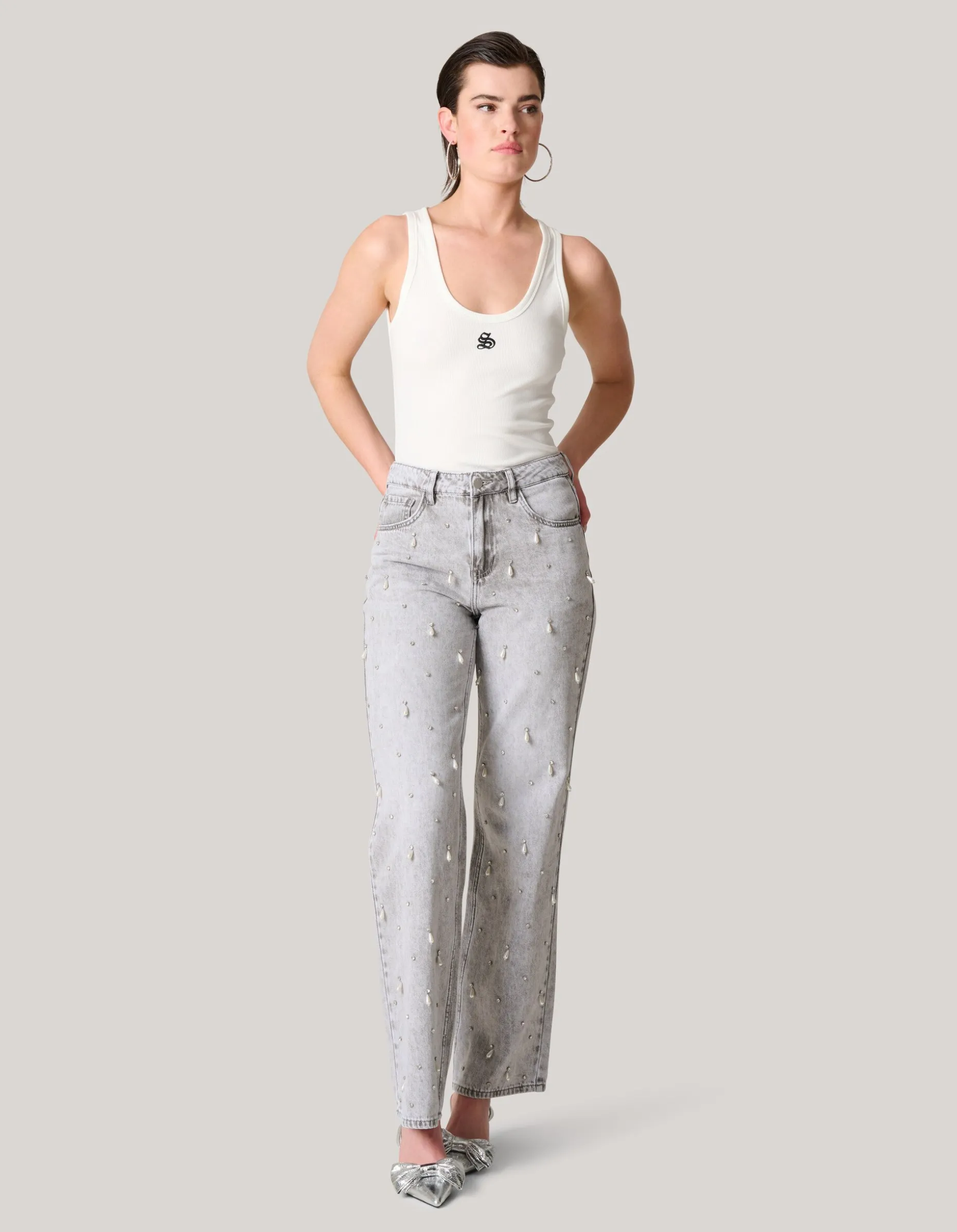 Shoeby Logo Tanktop Wit