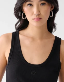 Shoeby Logo Tanktop Zwart