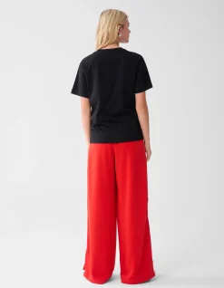 Side Stripe Broek Rood