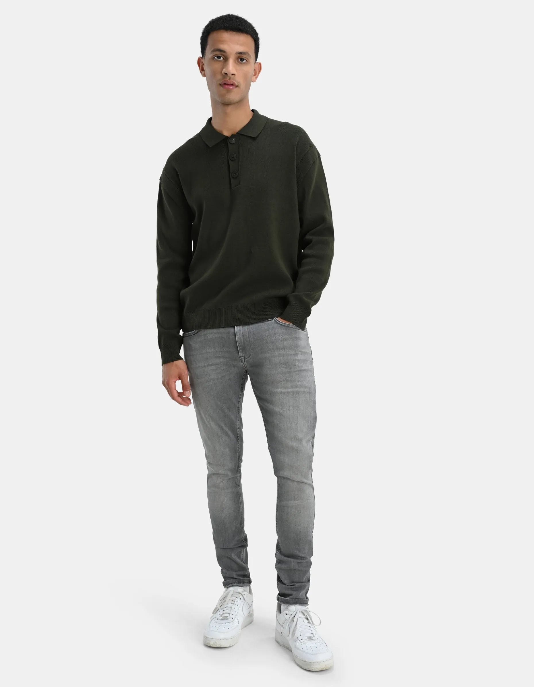 Skinny Fit Jeans Grijs L34