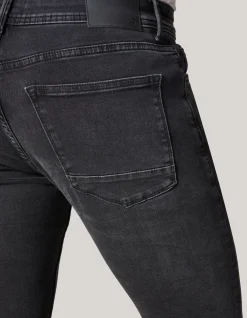 Skinny Fit Jeans Zwart Washed L30