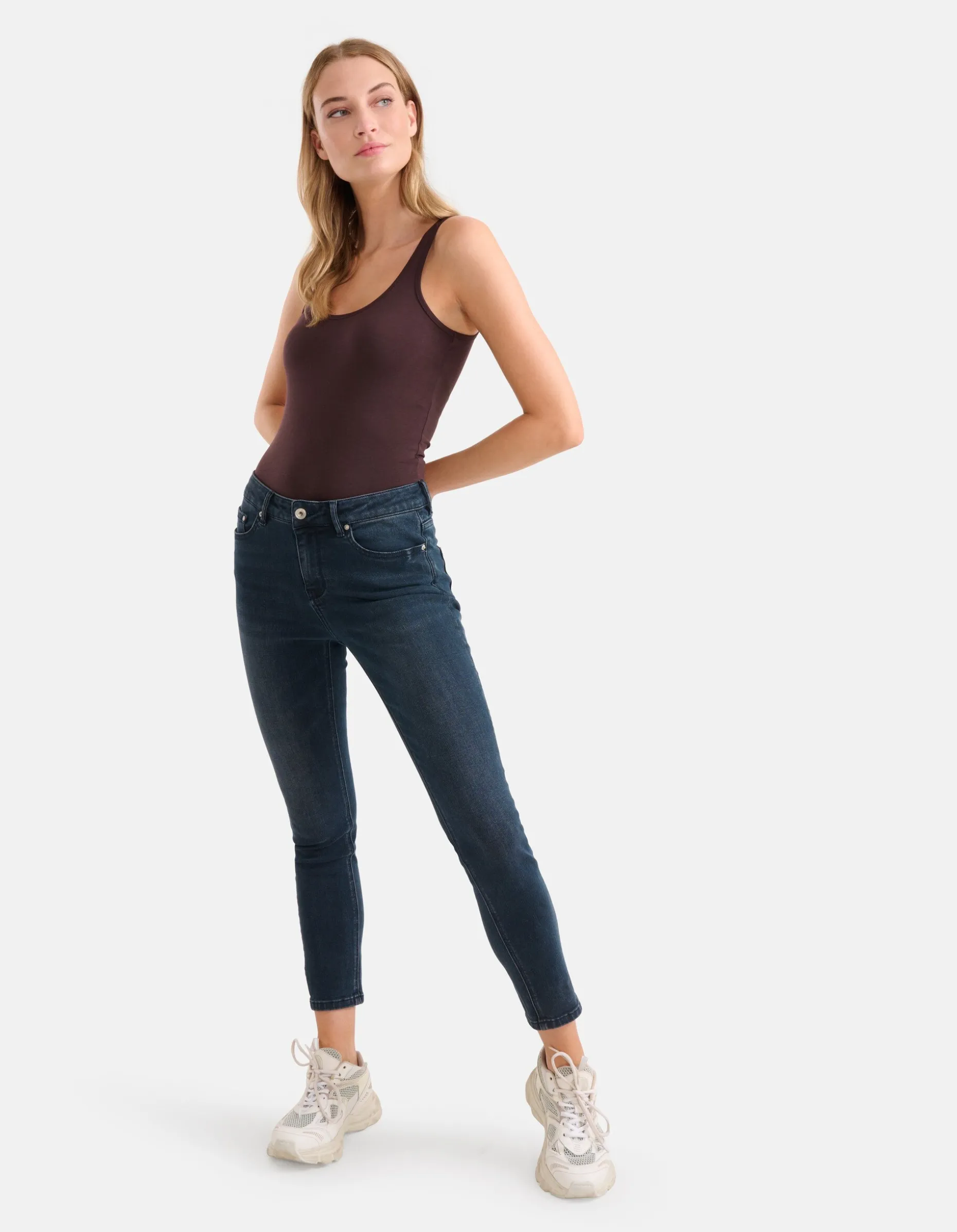 Skinny Jeans Blauw/Zwart L28