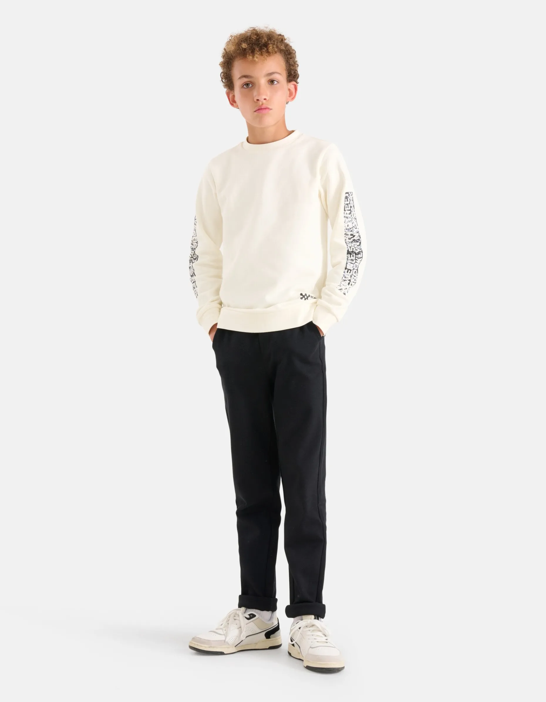 Slim Fit Broek Zwart