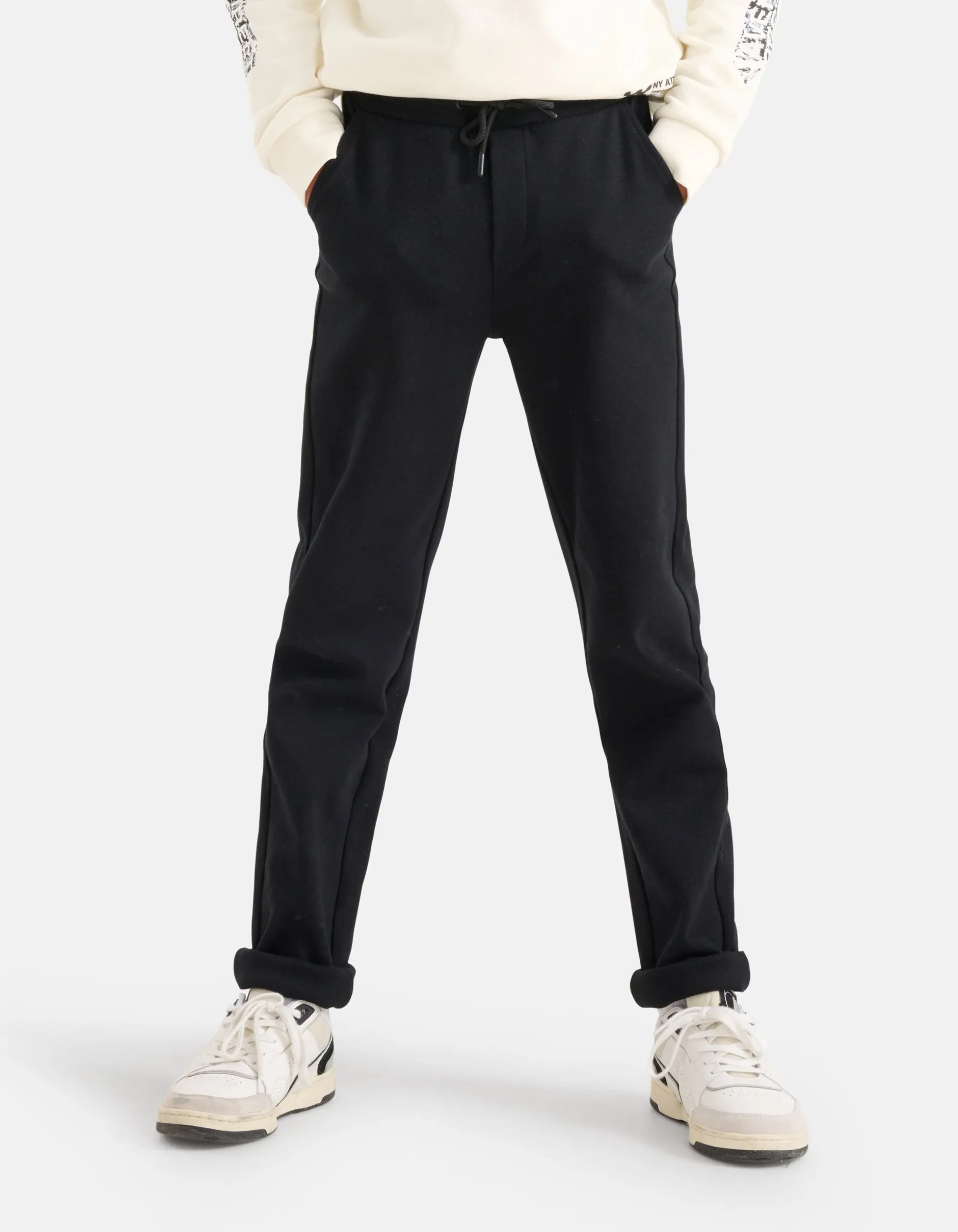 Slim Fit Broek Zwart