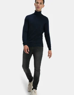 Slim Fit Jeans Zwart Washed L34
