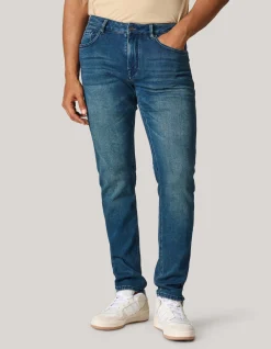 Slim Fit Jog Jeans Donkerblauw L36