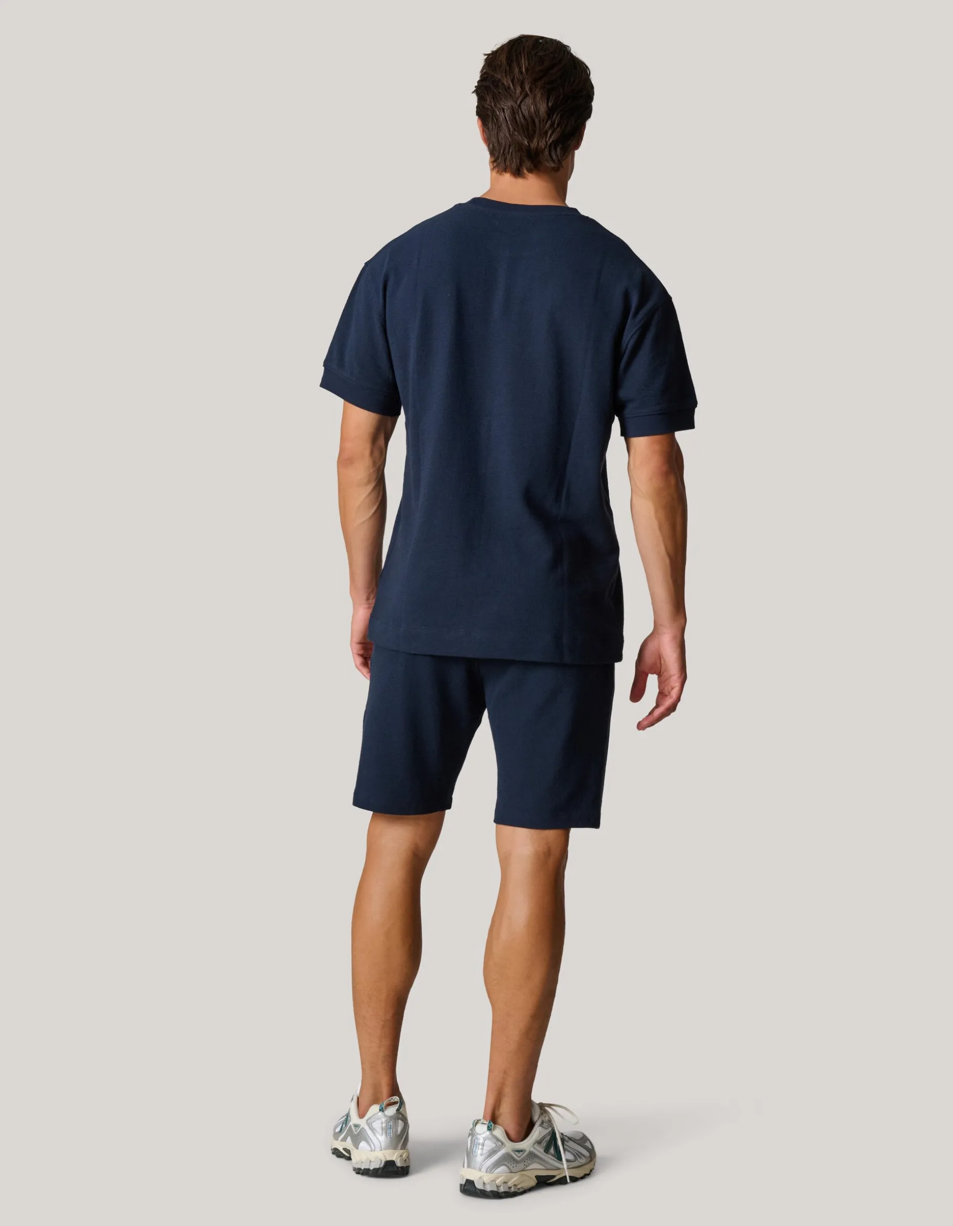 Slub Structuur T-shirt Donkerblauw