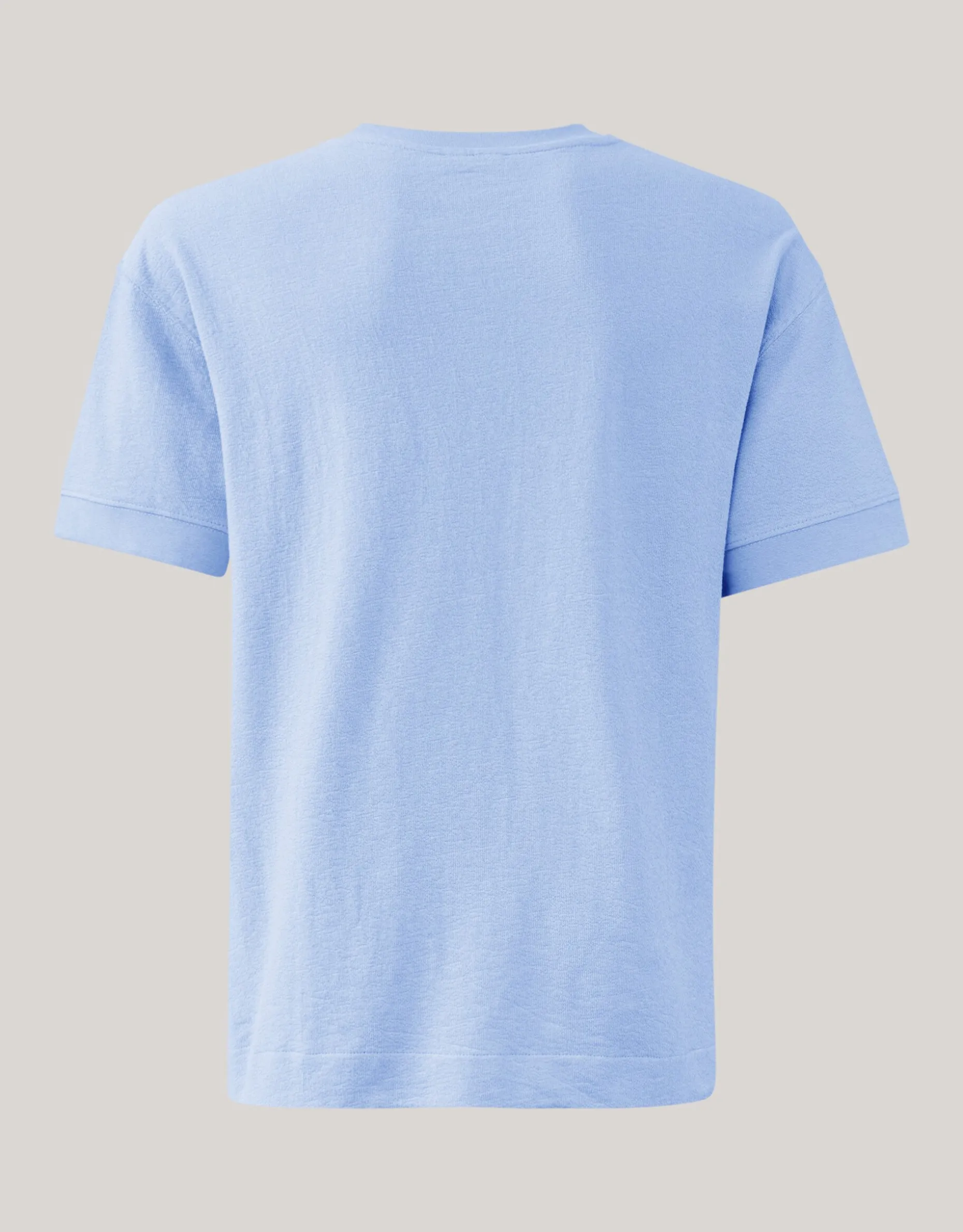 Slub Structuur T-shirt Lichtblauw