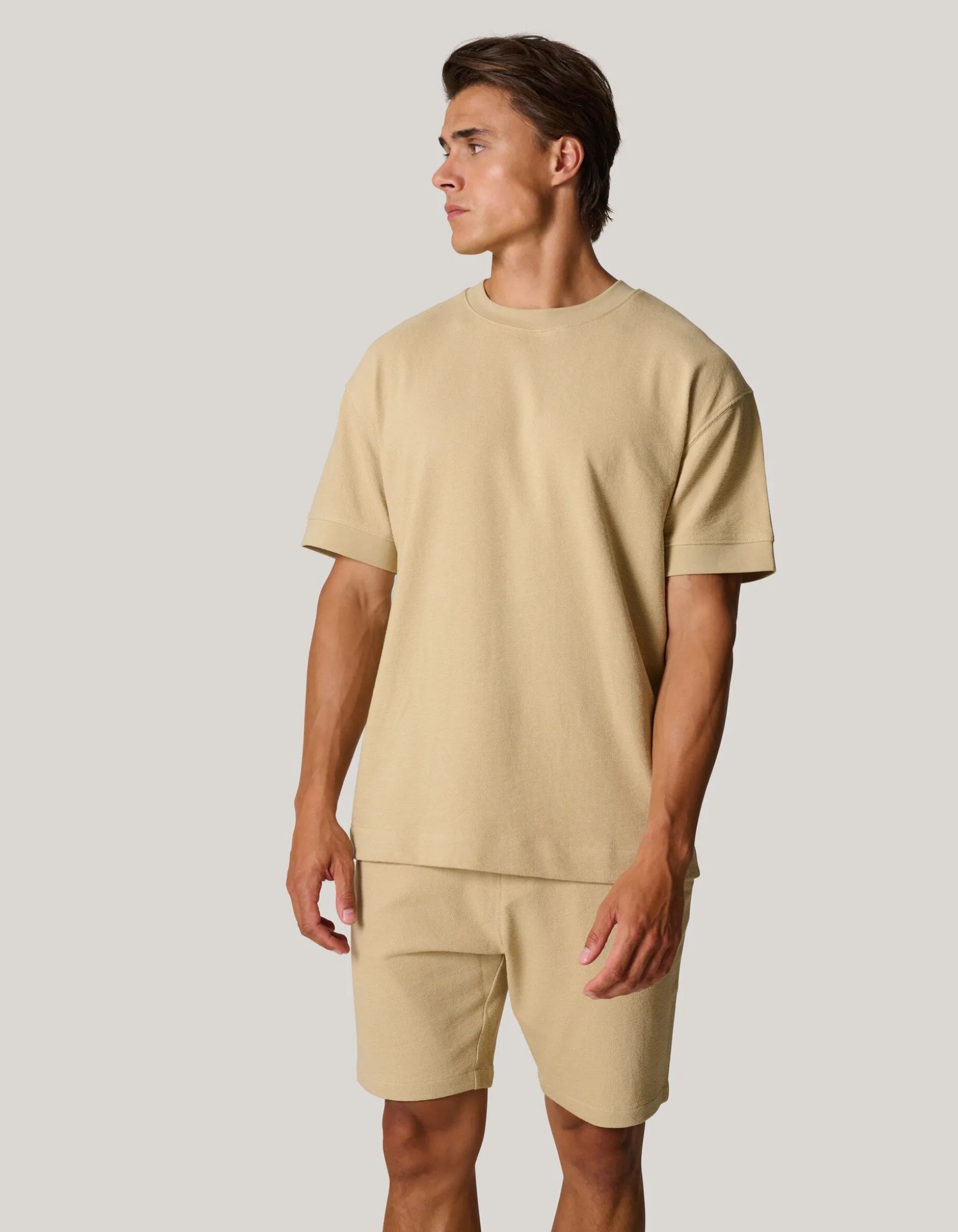 Slub Structuur T-shirt Zand