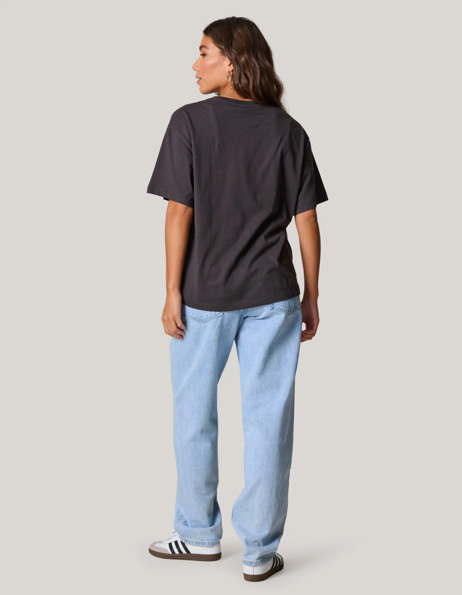 Smiley Artwork T-shirt Donkergrijs