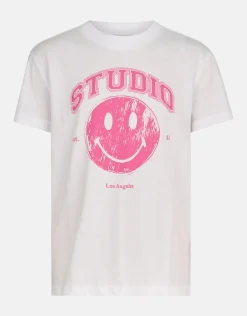 Smiley Artwork T-shirt Wit