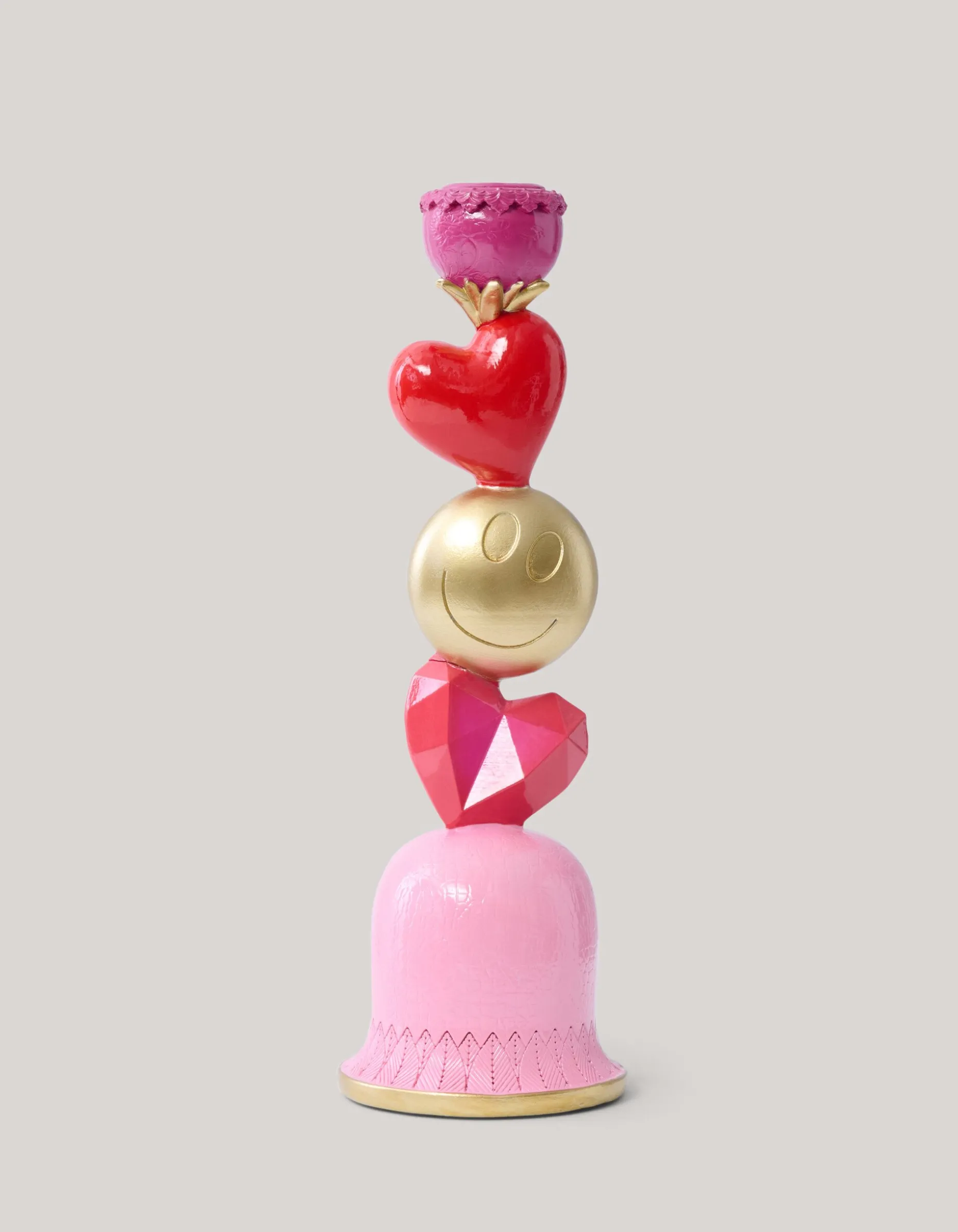 Smiley Kandelaar Roze By Fred