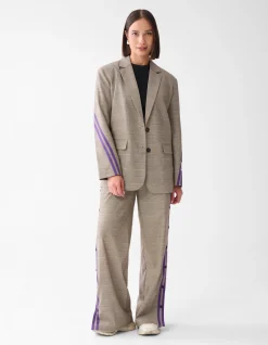 Sporty Ruiten Blazer Bruin