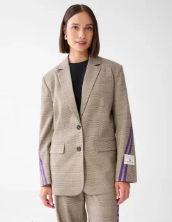 Sporty Ruiten Blazer Bruin