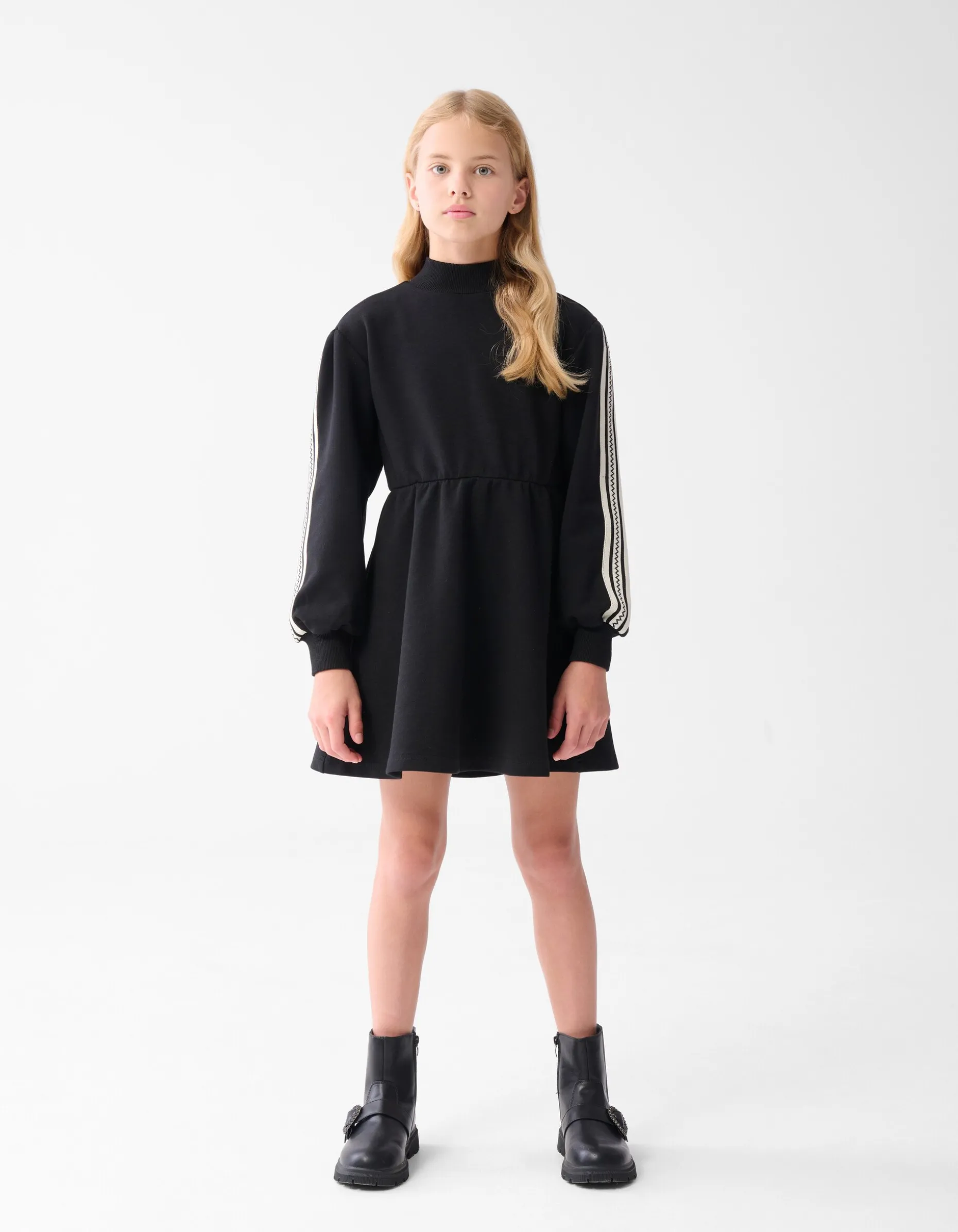 Sporty Tape Jurk Zwart