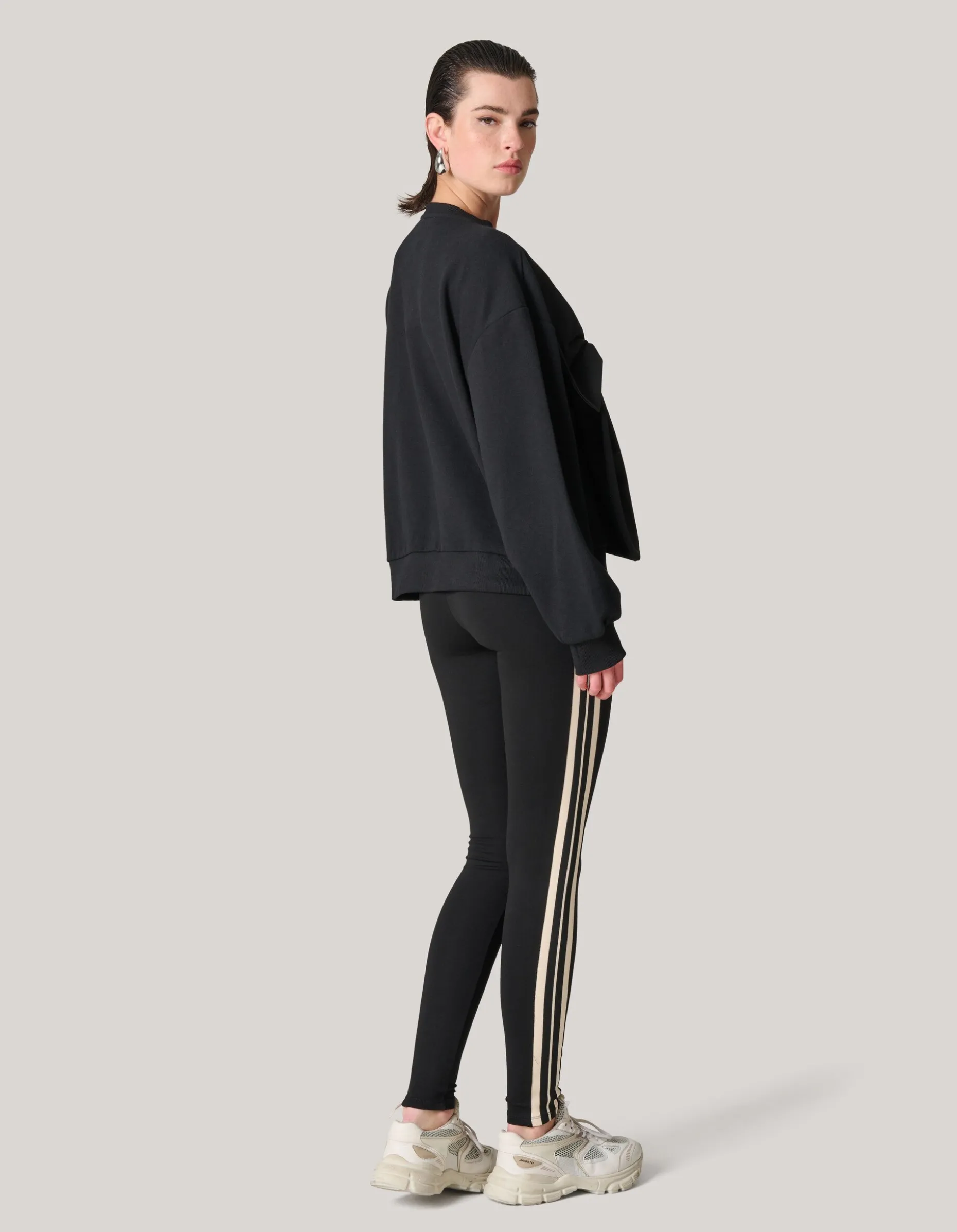 Sporty Tape Legging Zwart
