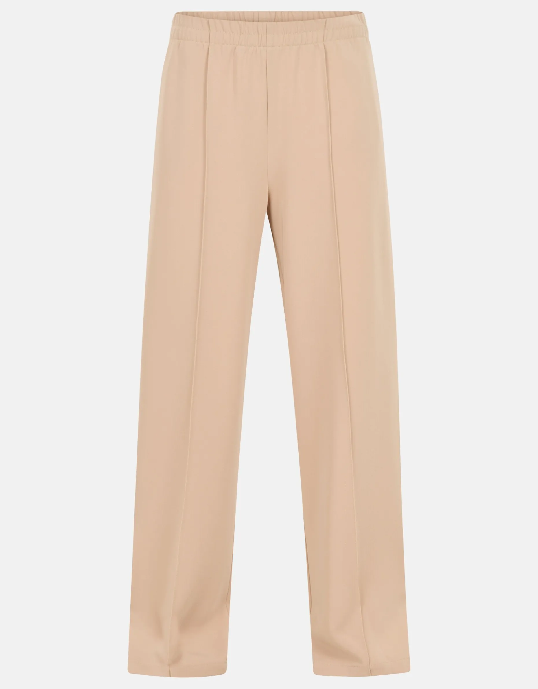 Sporty Wide Leg Broek Beige