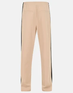 Sporty Wide Leg Broek Beige