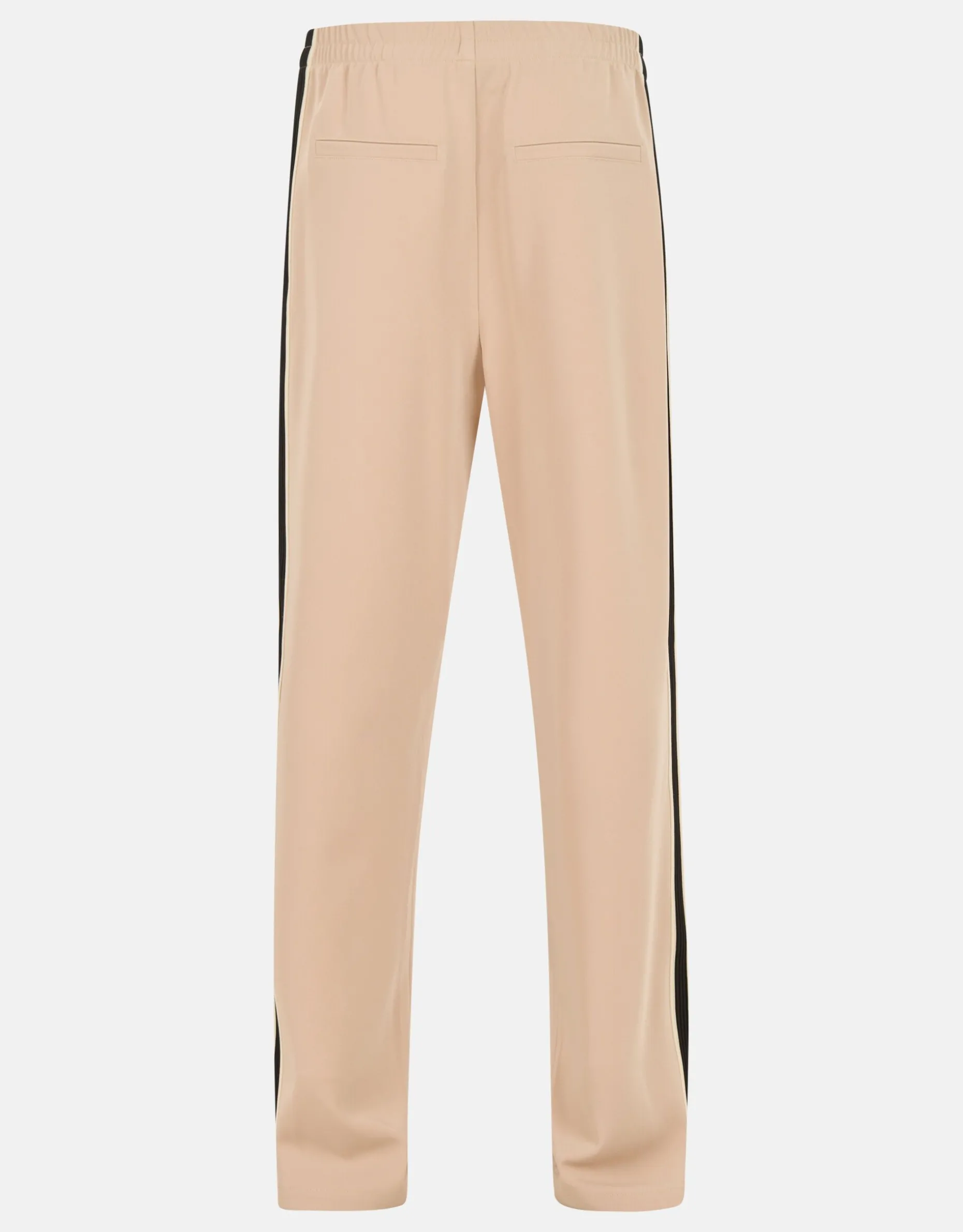 Sporty Wide Leg Broek Beige