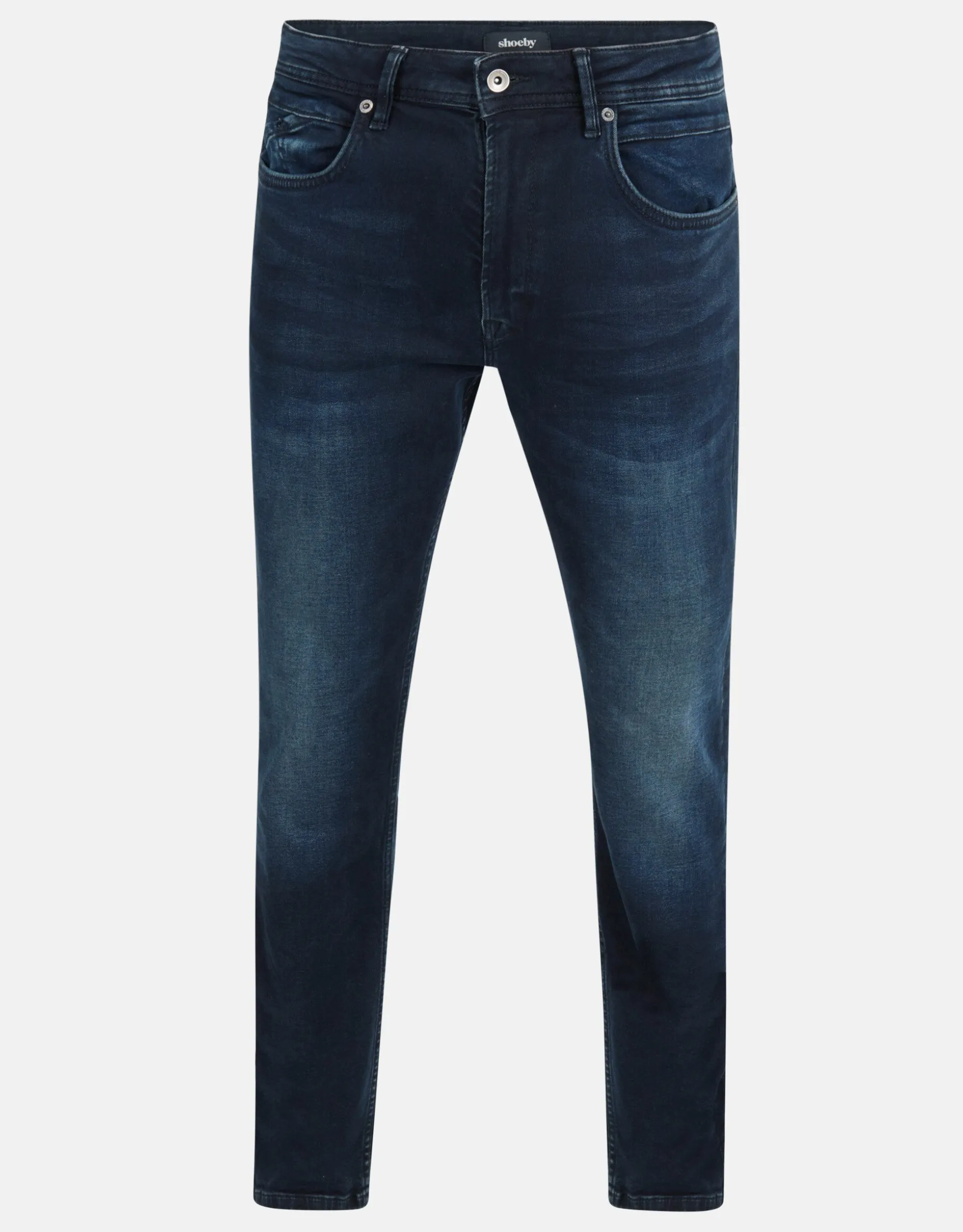 Straight Fit Jeans Blauw/Zwart L36