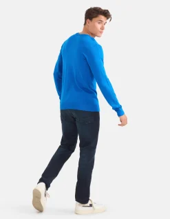 Straight Fit Jeans Blauw/Zwart L30