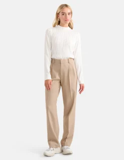 Straight Fit Pantalon Beige