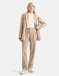 Straight Fit Pantalon Beige