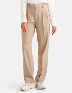 Straight Fit Pantalon Beige