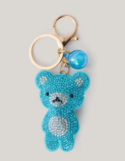 Strass Beer Sleutelhanger Blauw