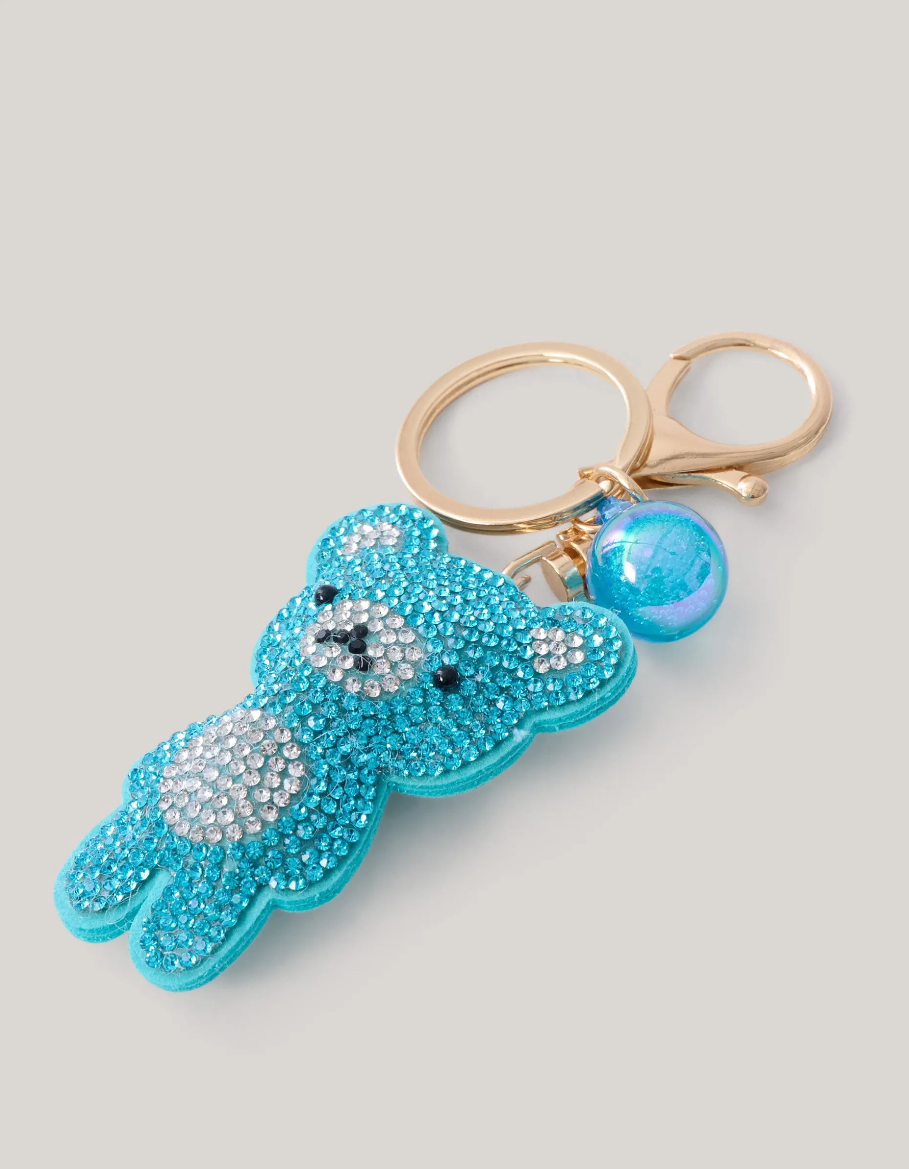 Strass Beer Sleutelhanger Blauw