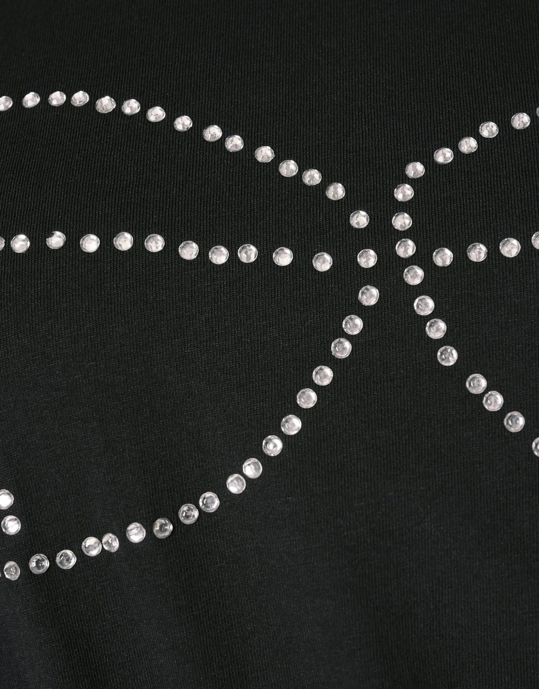 Strass Bra T-shirt Zwart