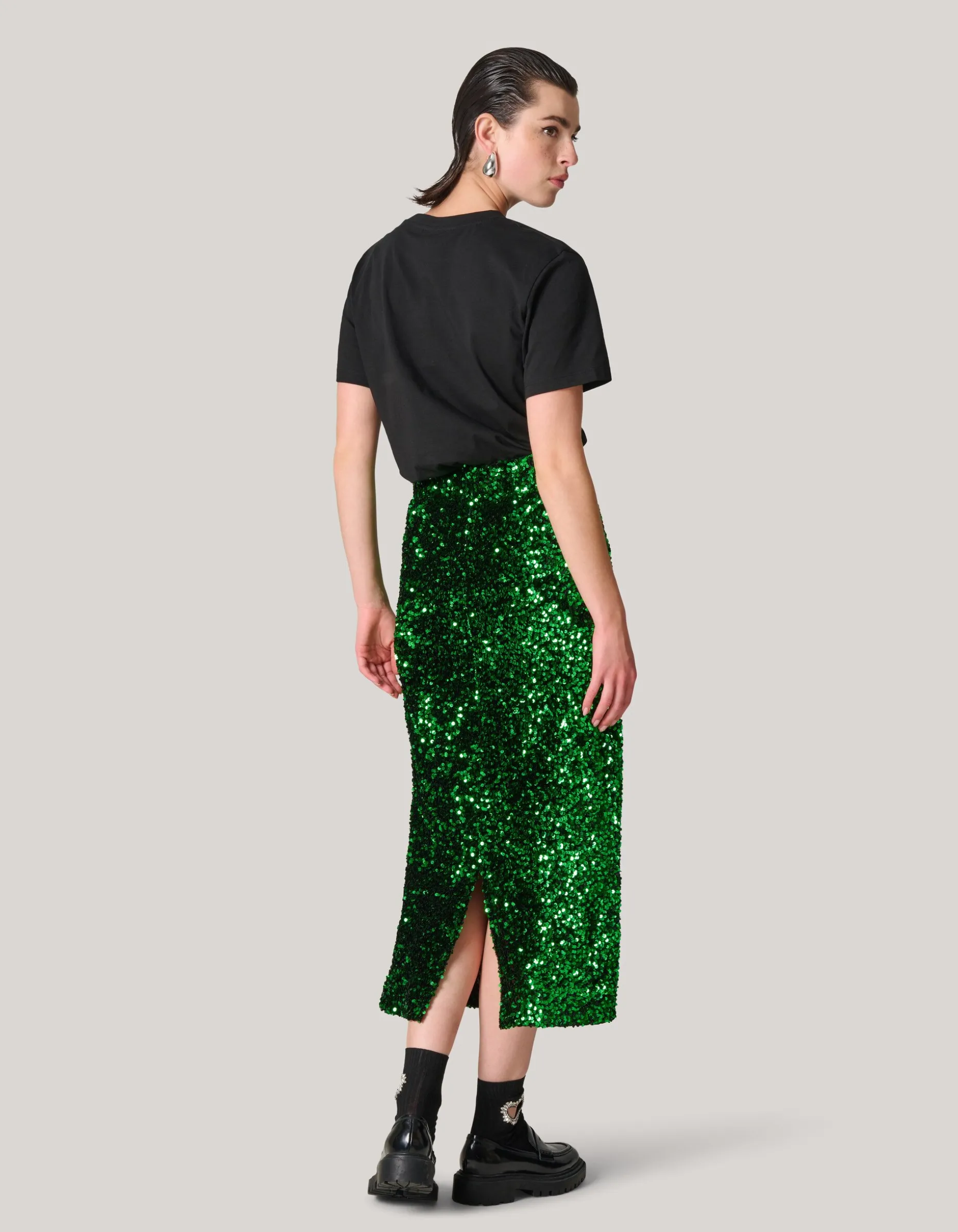 Strass Bra T-shirt Zwart