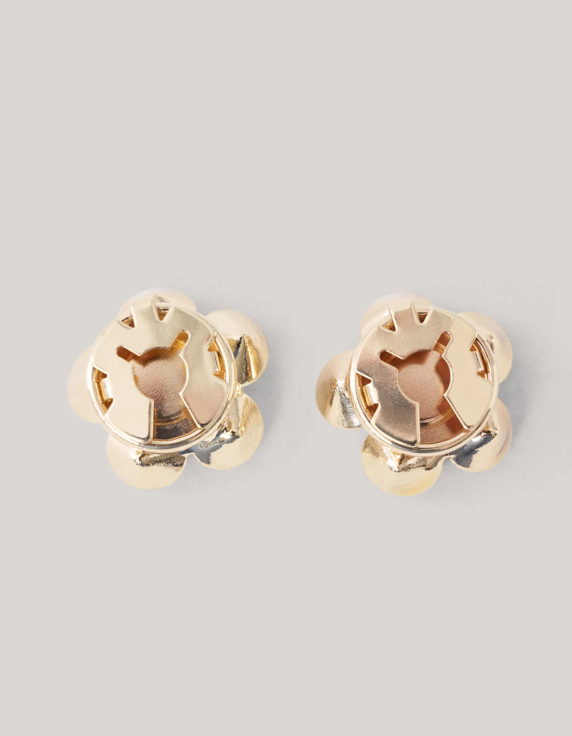 Strass Flower Knopen Clips Goud