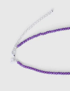 Strass Heart Ketting Paars