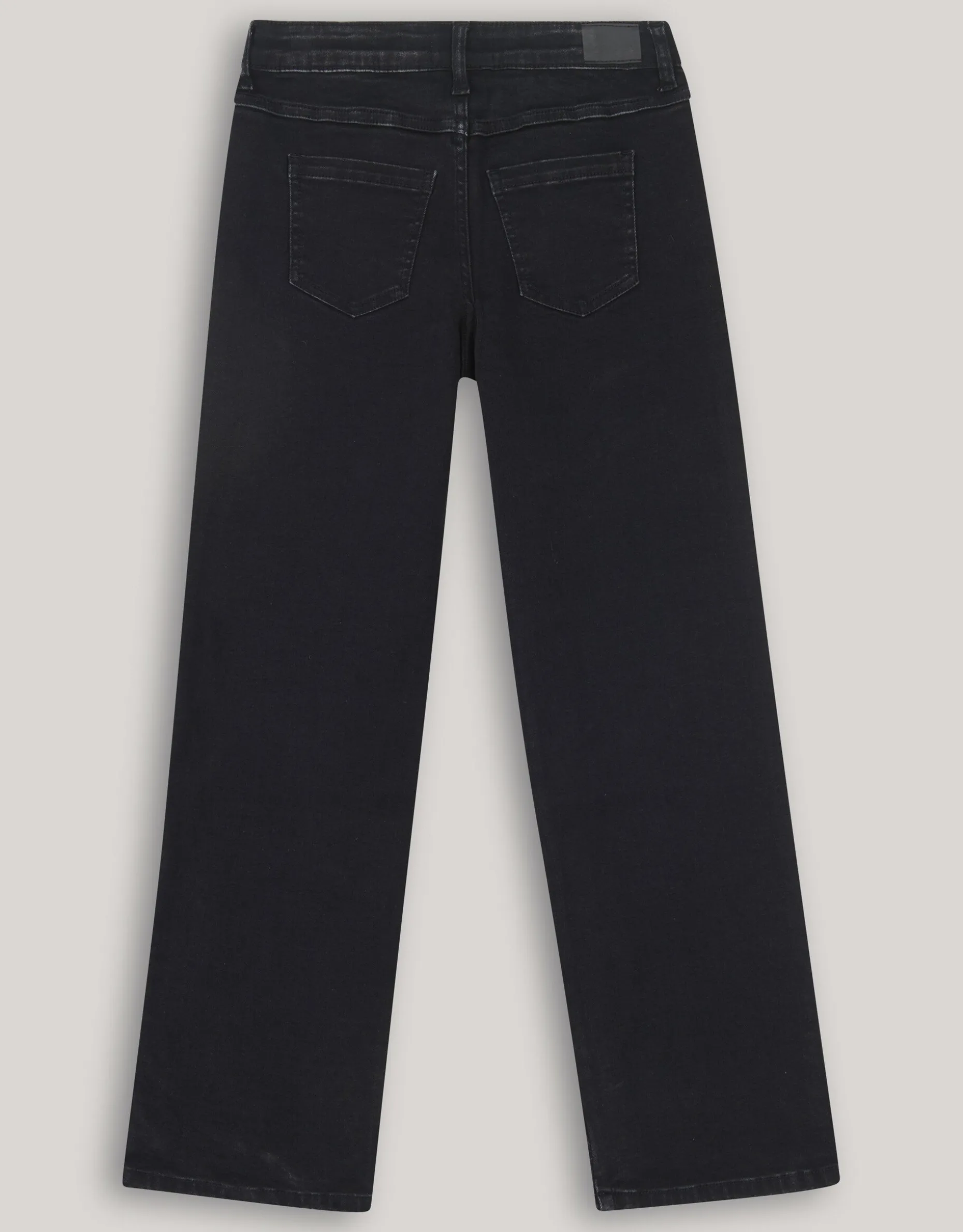 Strass Heart Straight Fit Jeans Zwart
