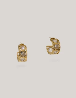 Strass Hoop Oorbellen Goud