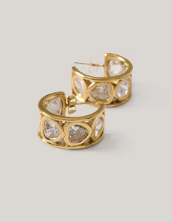 Strass Hoop Oorbellen Goud