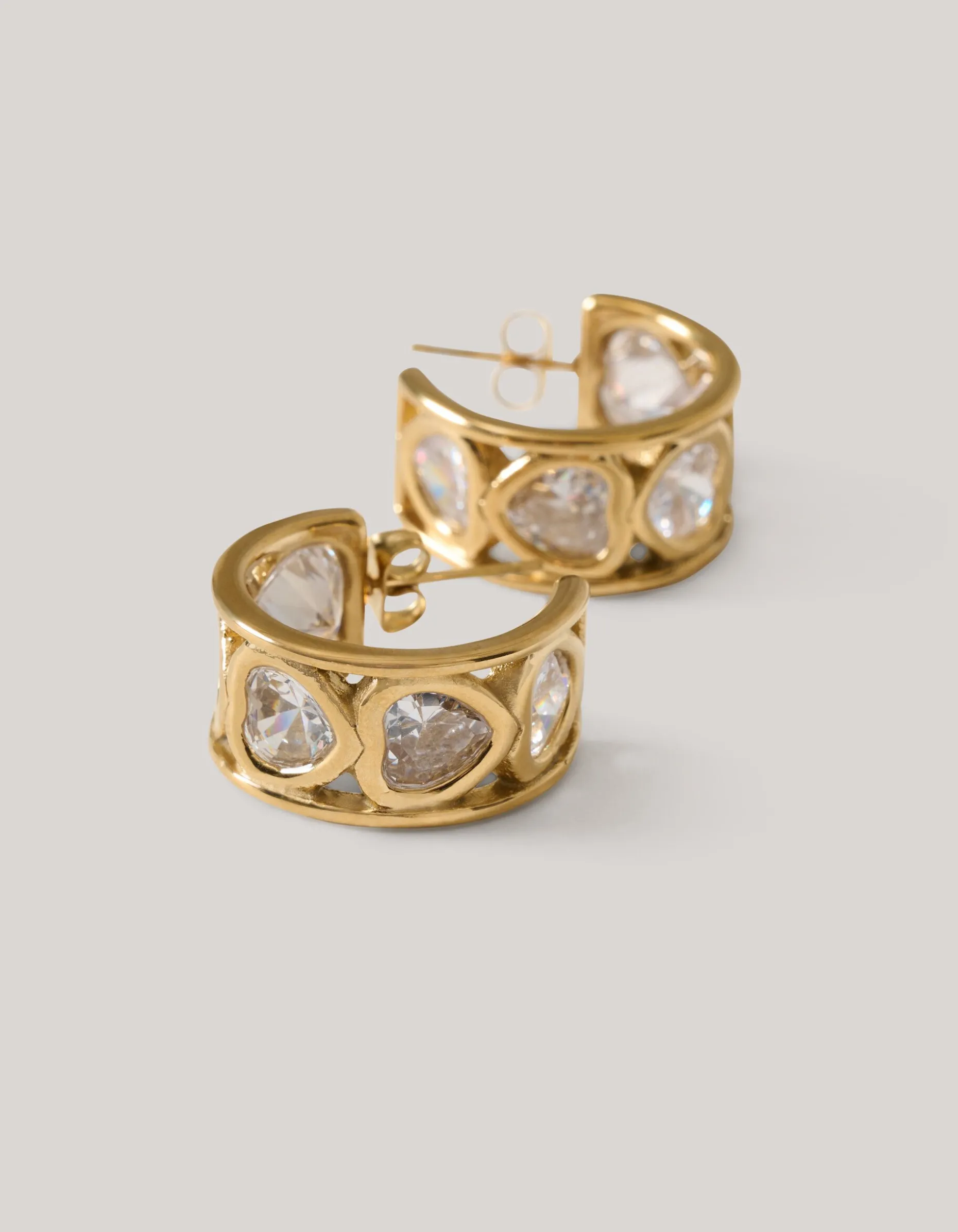 Strass Hoop Oorbellen Goud