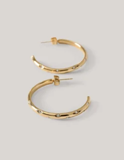 Strass Hoop Oorbellen Goud