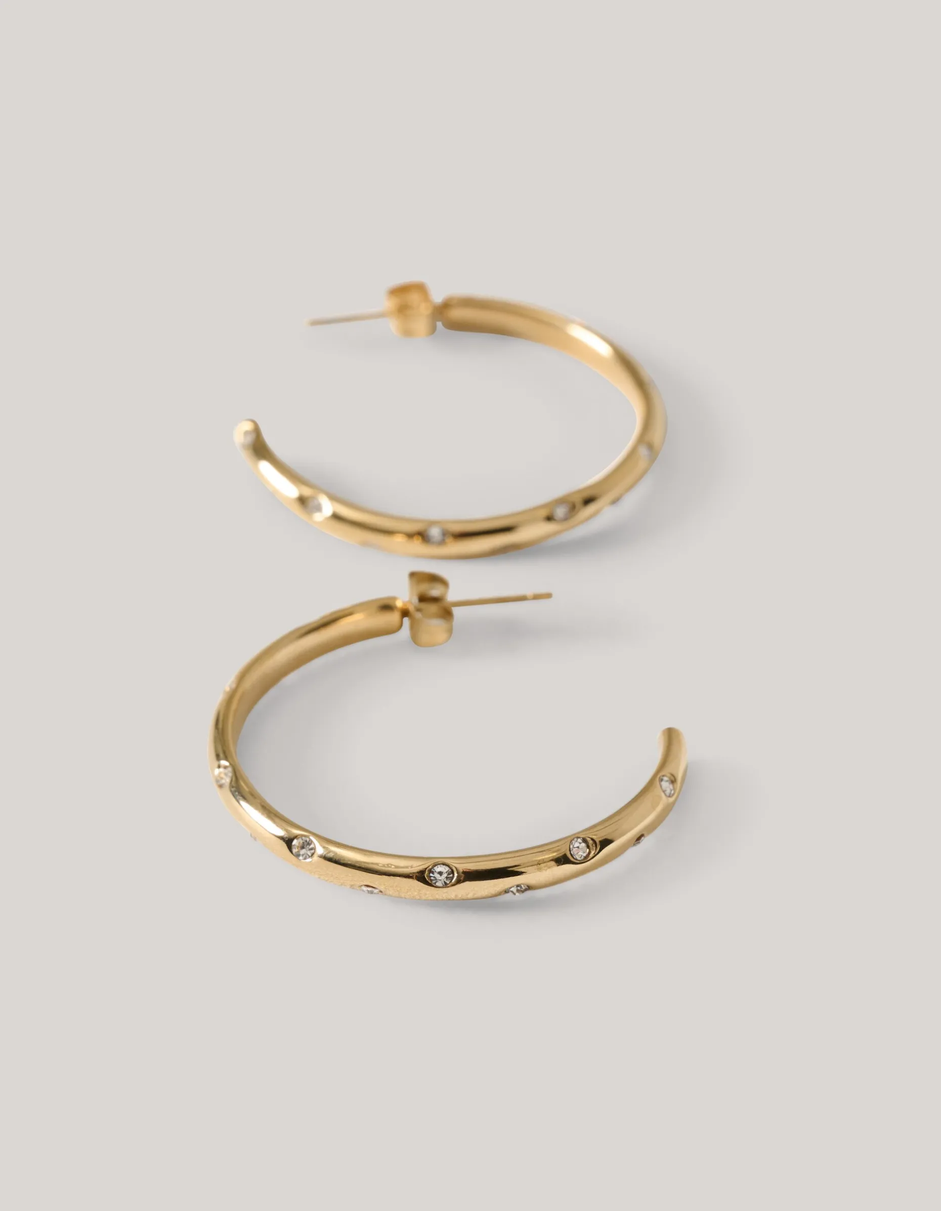 Strass Hoop Oorbellen Goud