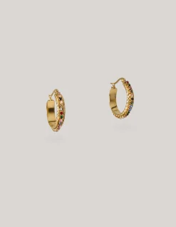 Strass Hoops Oorbellen Goud