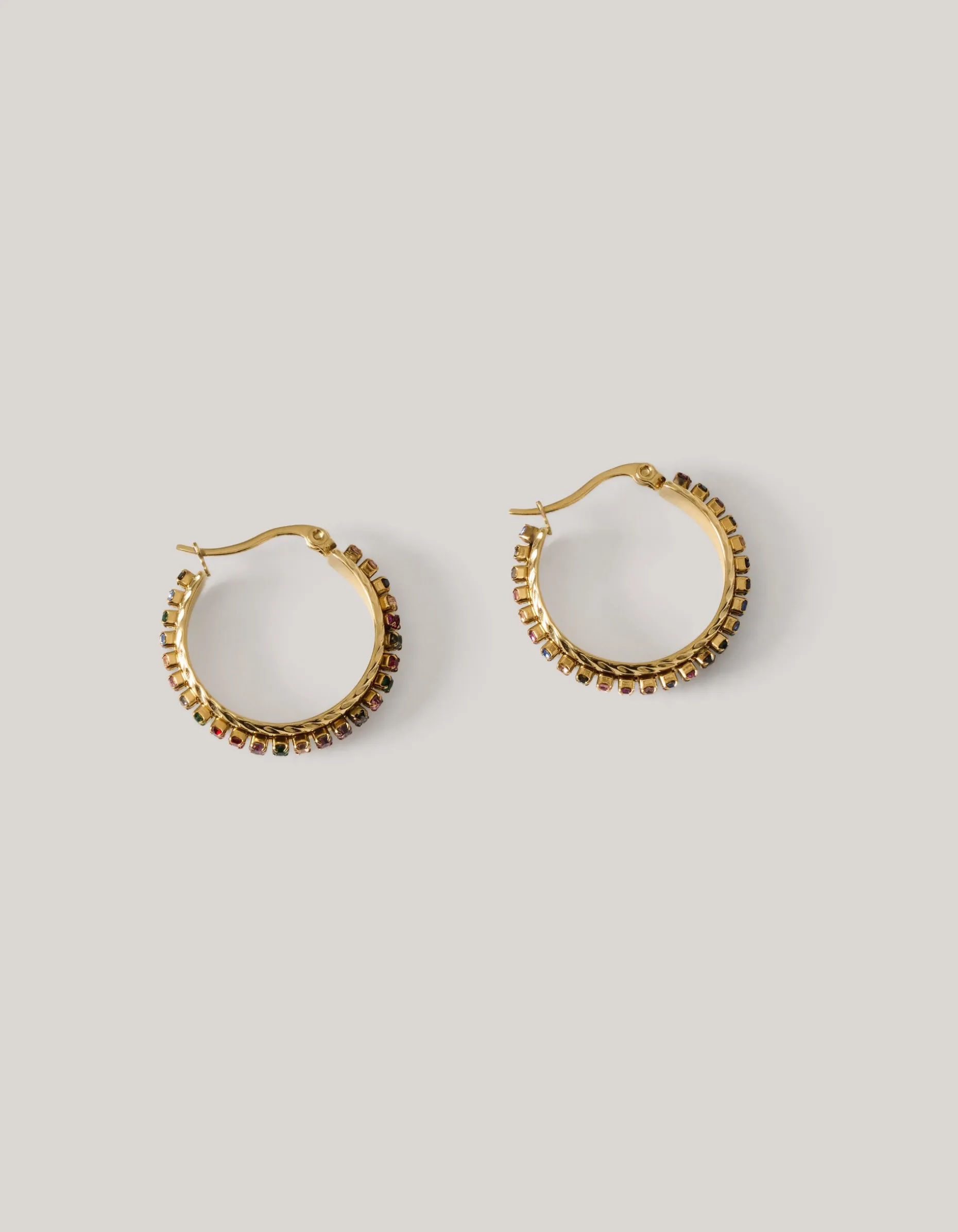 Strass Hoops Oorbellen Goud